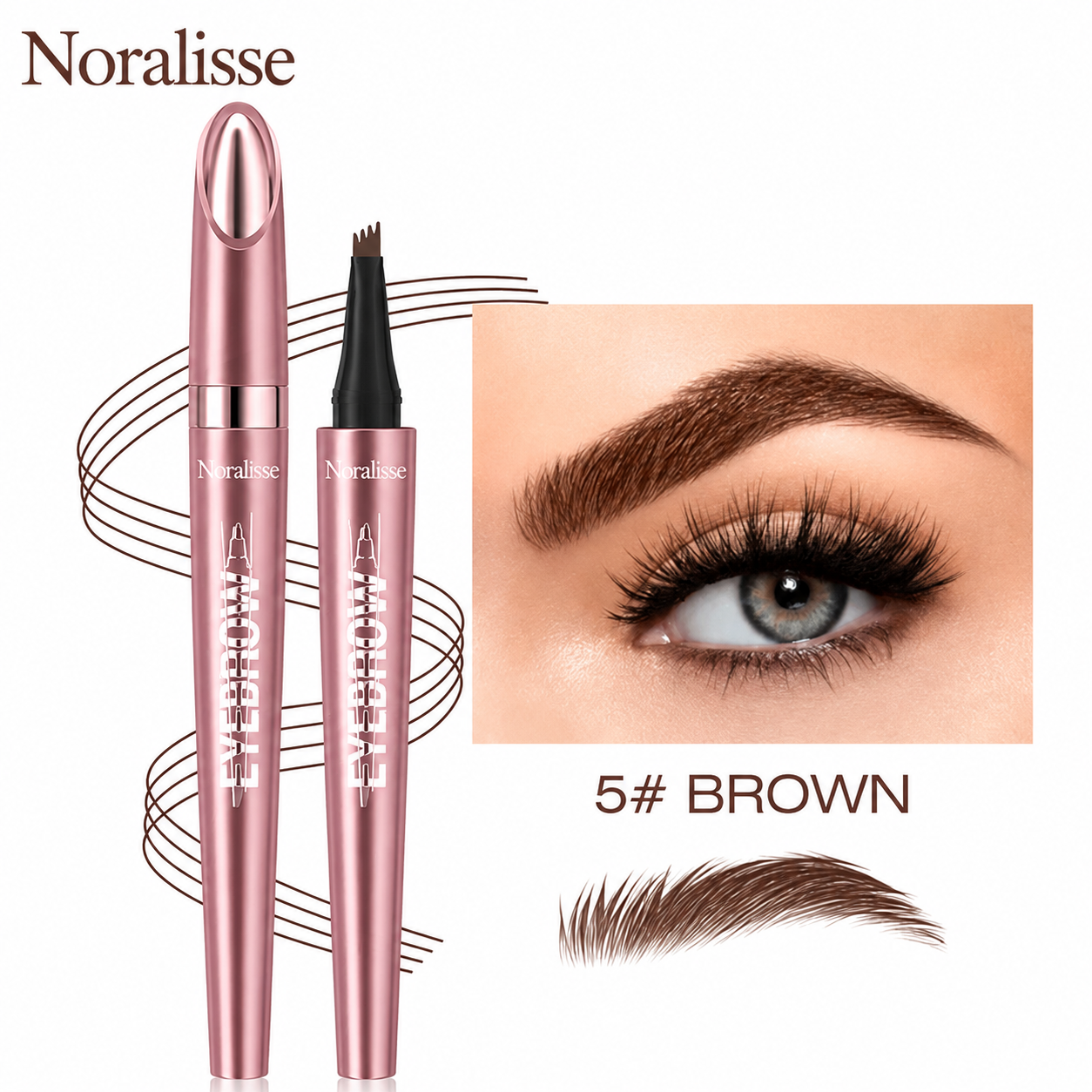 🔥Buy 1 Get 1 Free-Waterproof Micro-Fork Eyebrow Pencil, Long-Lasting Brow Pen for Natural Hair-Like Strokes