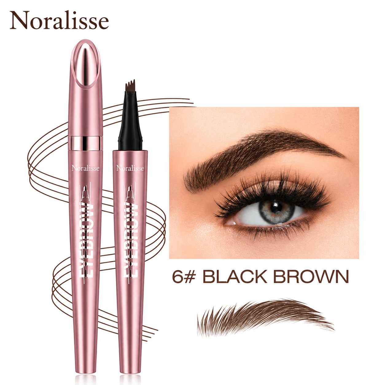 🔥Buy 1 Get 1 Free-Waterproof Micro-Fork Eyebrow Pencil, Long-Lasting Brow Pen for Natural Hair-Like Strokes