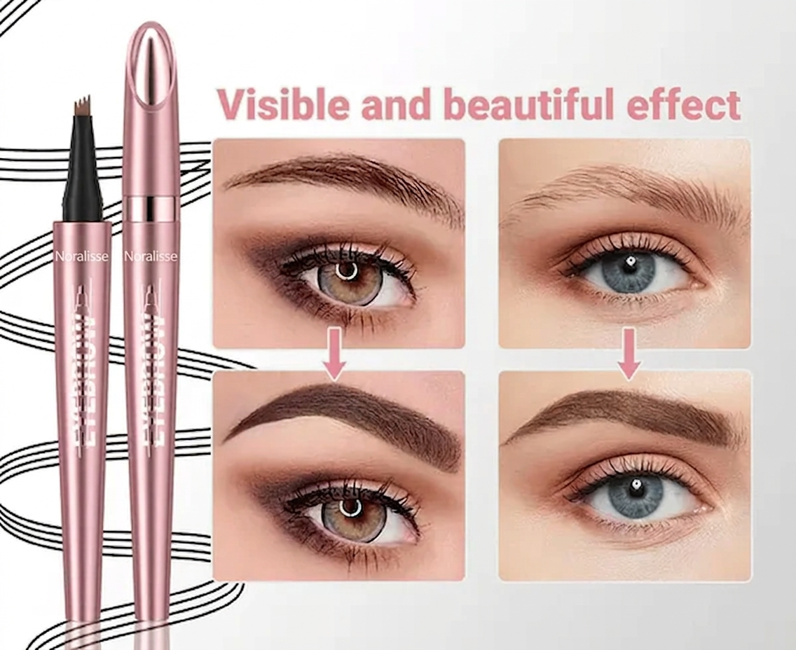 🔥Buy 1 Get 1 Free-Waterproof Micro-Fork Eyebrow Pencil, Long-Lasting Brow Pen for Natural Hair-Like Strokes